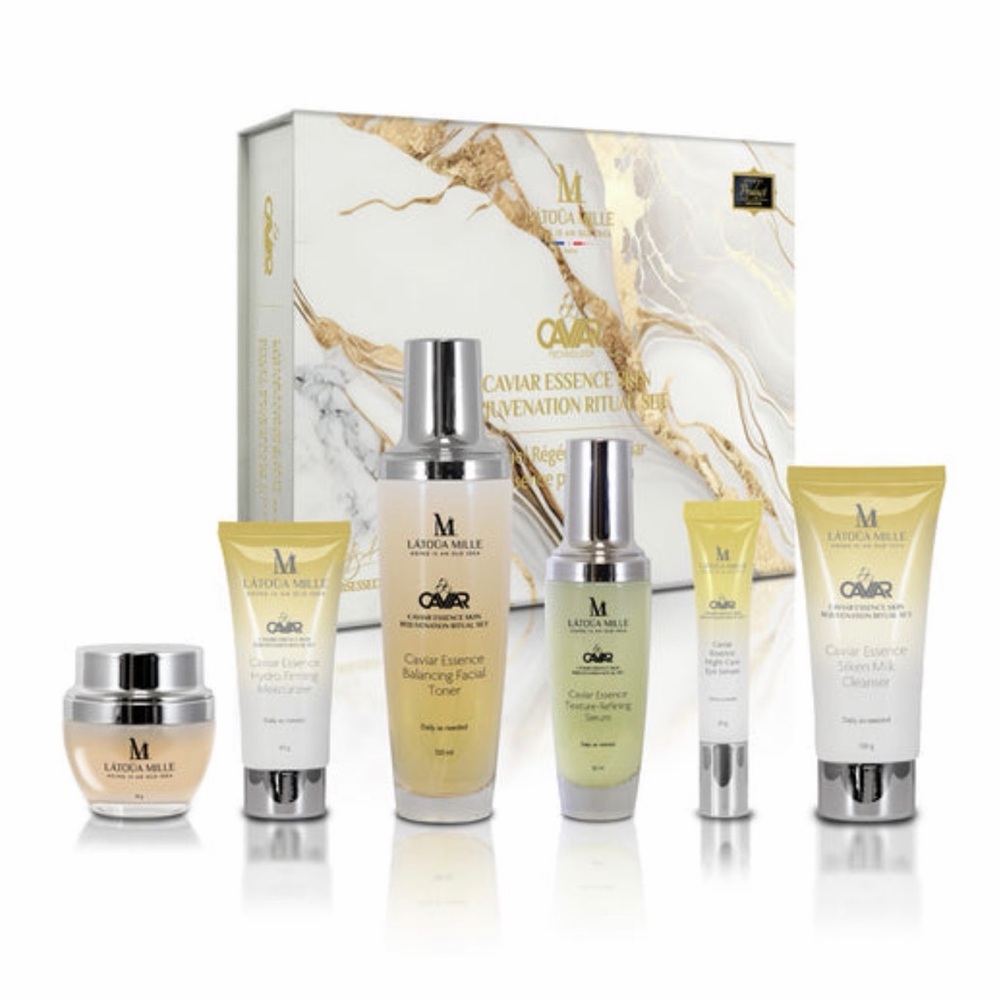 LATOUA MULLE CAVIAR ESSENCE SKIN REJUVENATION RITUAL SET PACKAGED SEALED
